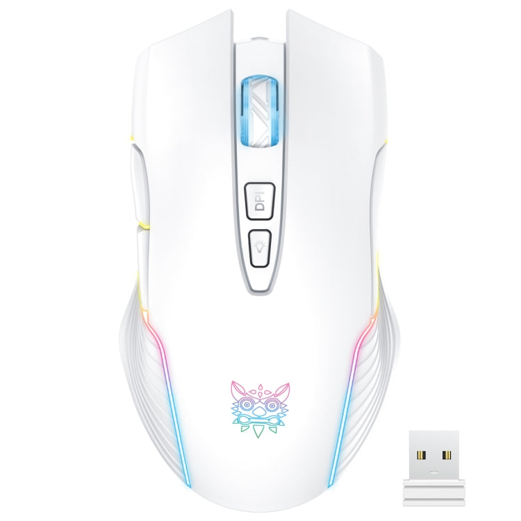 ONIKUMA CW905 2.4G RGB Lighting Wireless Mouse (Grey White)