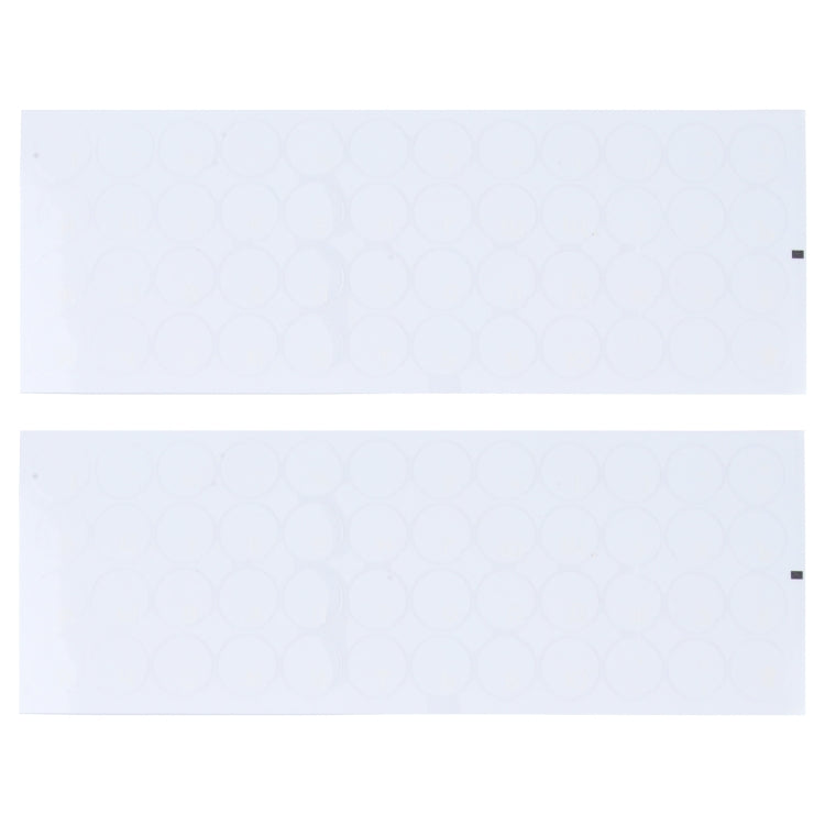 2pcs Round Transparent Keyboard Stickers Russian Key Protector (White)